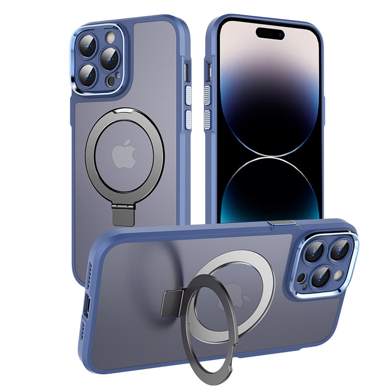 Magnetic Phone Case for iPhone 14 Pro Ring Kickstand Matte Phone Cover Magnetic Phone Case for iPhone 14 Pro Ring Kickstand Matte Phone Cover